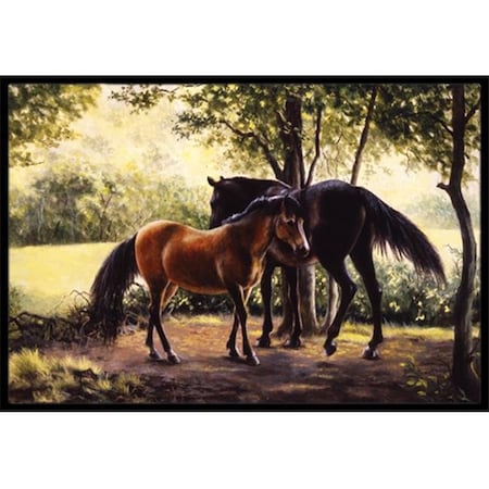 Carolines Treasures Carolines Treasures BDBA0055MAT Horses by Daphne Baxter Indoor or Outdoor Mat; 18 x 27 BDBA0055MAT